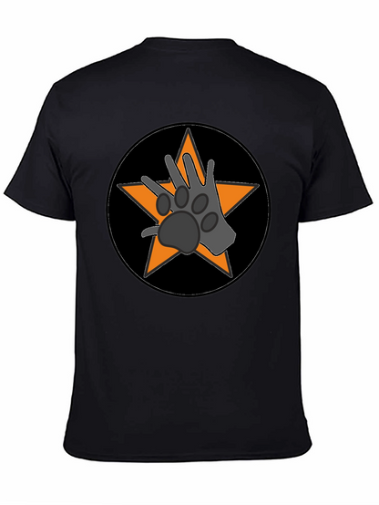 Paw Star Graphic Tee - Black Cotton Blend