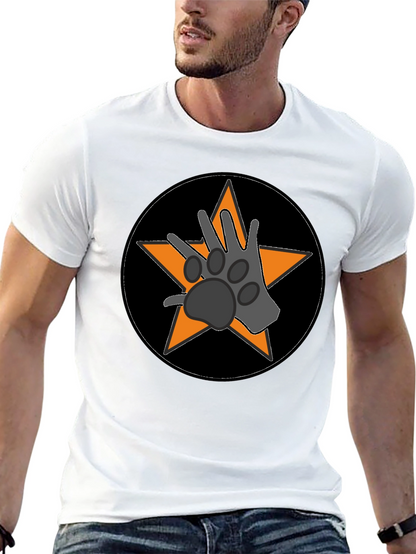 Paw Star Graphic Tee - Black Cotton Blend
