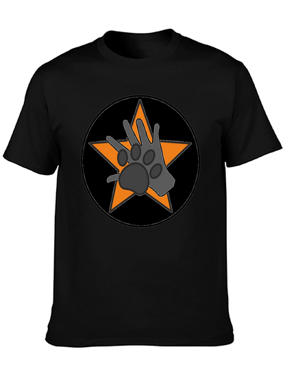 Paw Star Graphic Tee - Black Cotton Blend