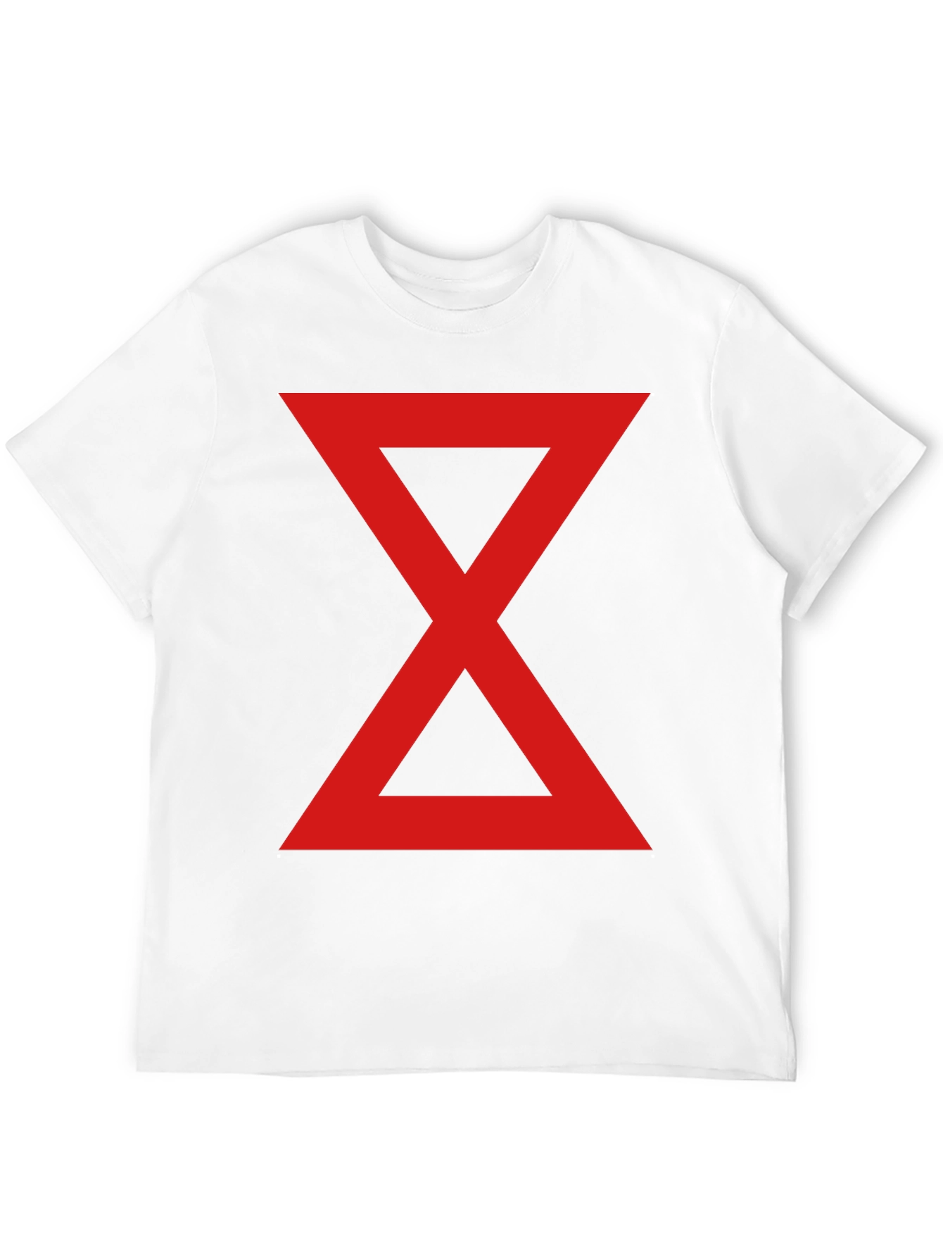 Red Hourglass Graphic Print Black T-Shirt