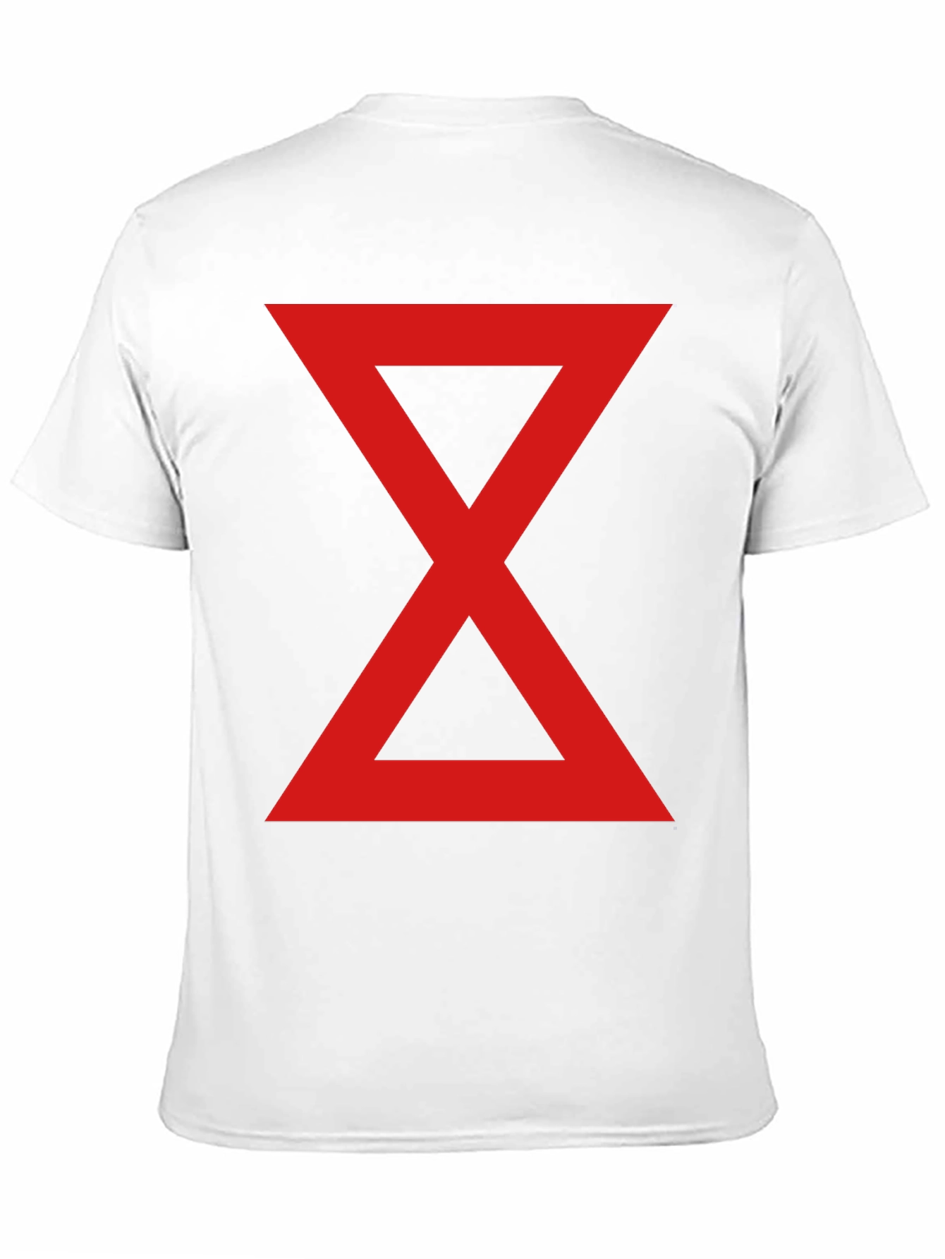 Red Hourglass Graphic Print Black T-Shirt