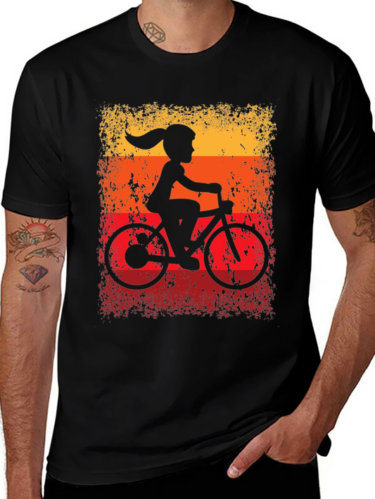 Retro Cycling Girl T-Shirt
