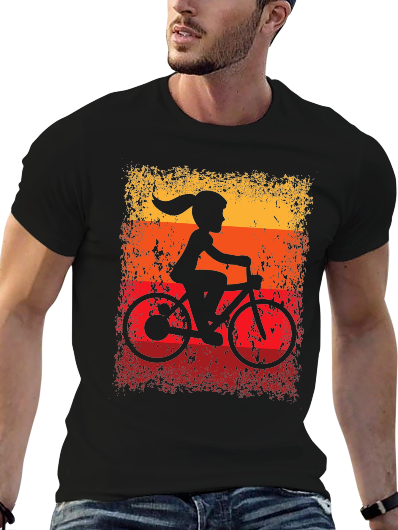 Retro Cycling Girl T-Shirt