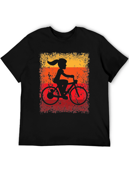 Retro Cycling Girl T-Shirt