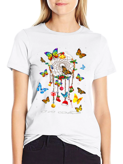 Butterfly Dreamcatcher Christmas Graphic Tee
