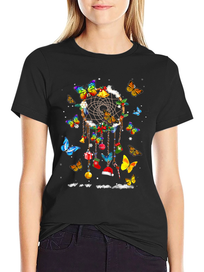 Butterfly Dreamcatcher Christmas Graphic Tee