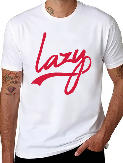 Lazy Graphic Print T-Shirt - Stylish Casual Tee