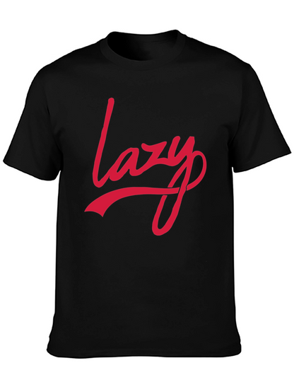 Lazy Graphic Print T-Shirt - Stylish Casual Tee