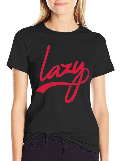 Lazy Graphic Print T-Shirt - Stylish Casual Tee