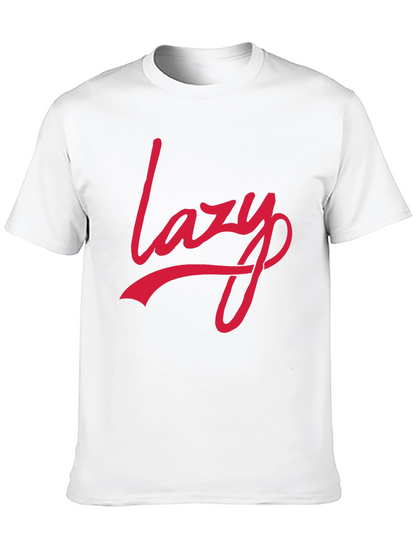 Lazy Graphic Print T-Shirt - Stylish Casual Tee