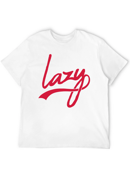 Lazy Graphic Print T-Shirt - Stylish Casual Tee