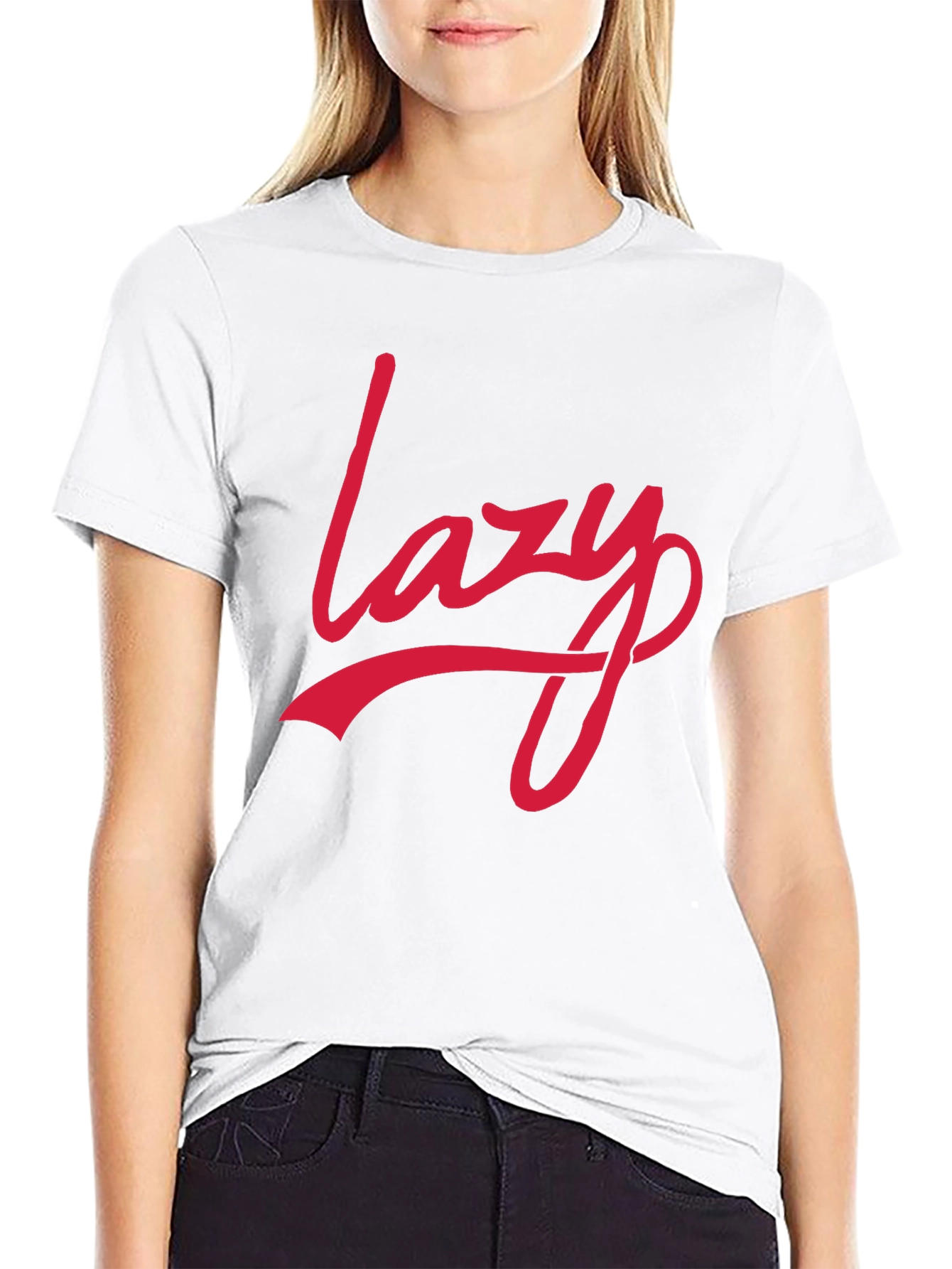 Lazy Graphic Print T-Shirt - Stylish Casual Tee