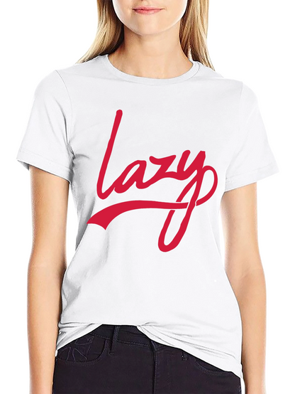 Lazy Graphic Print T-Shirt - Stylish Casual Tee