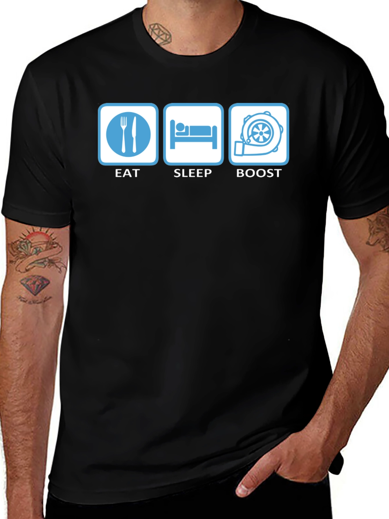 Eat Sleep Boost T-Shirt - Car Enthusiast Apparel