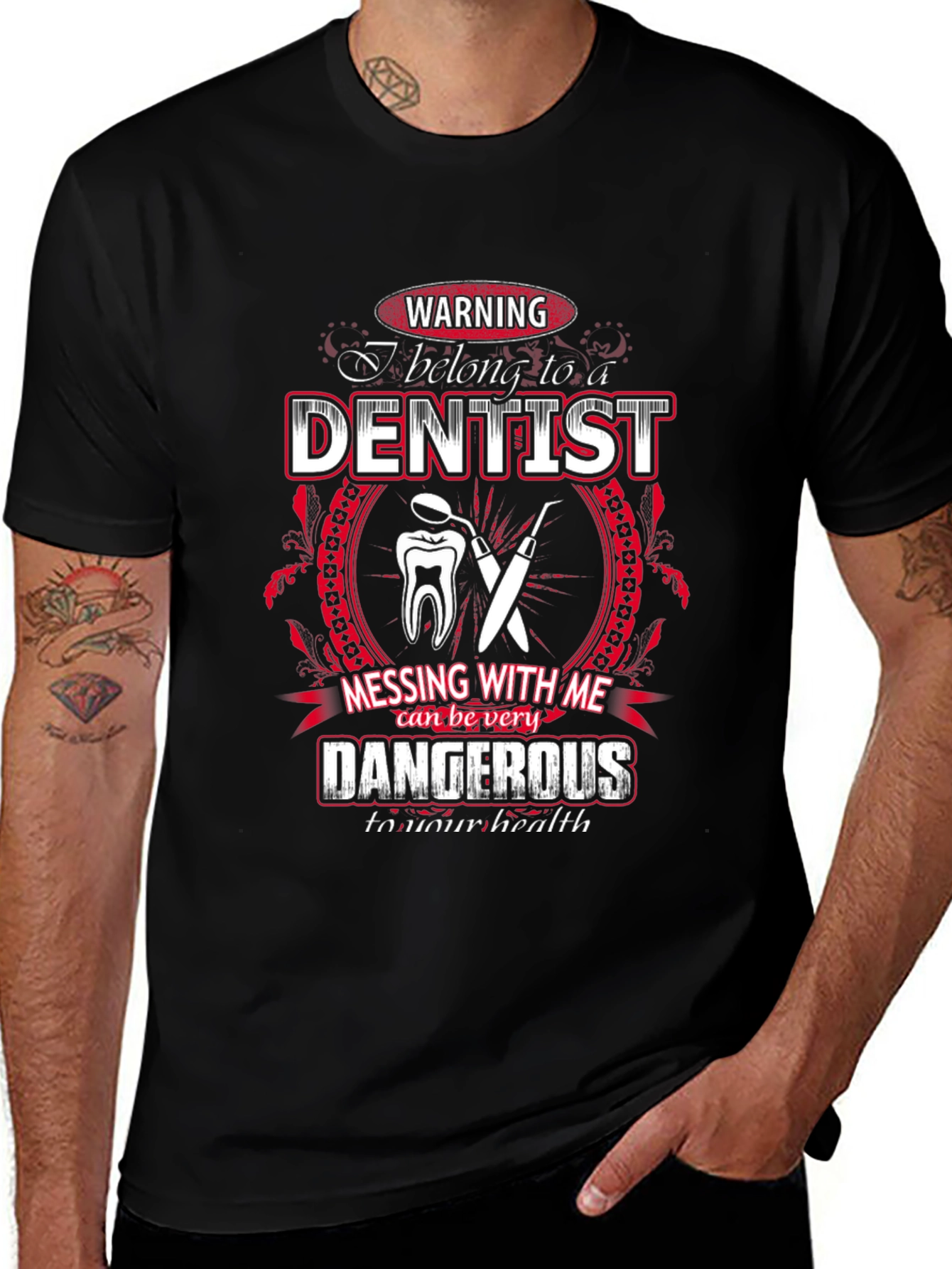 Warning Dentist T-Shirt - Funny Dental Gift