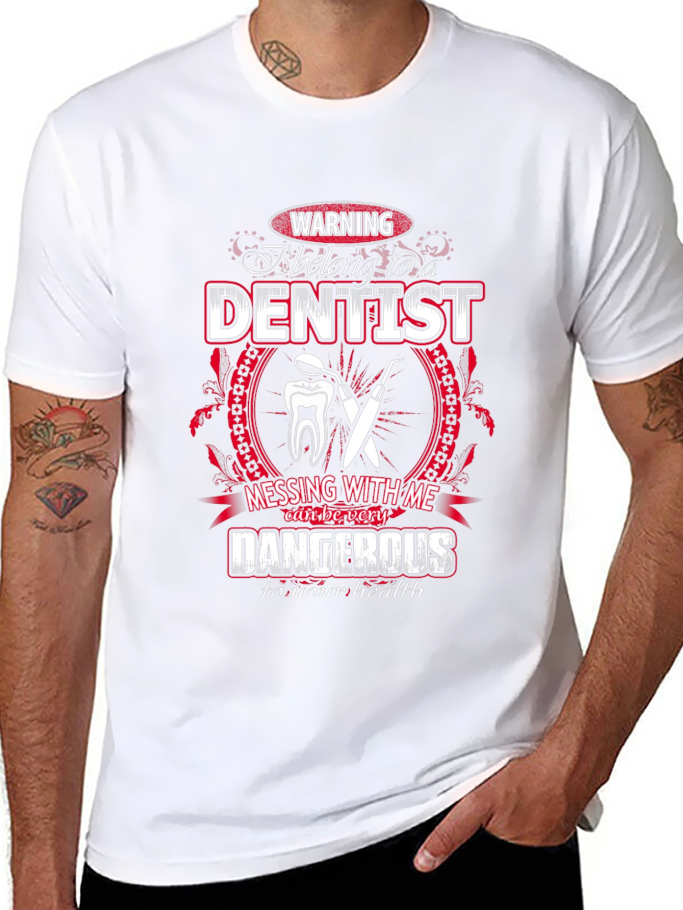 Warning Dentist T-Shirt - Funny Dental Gift