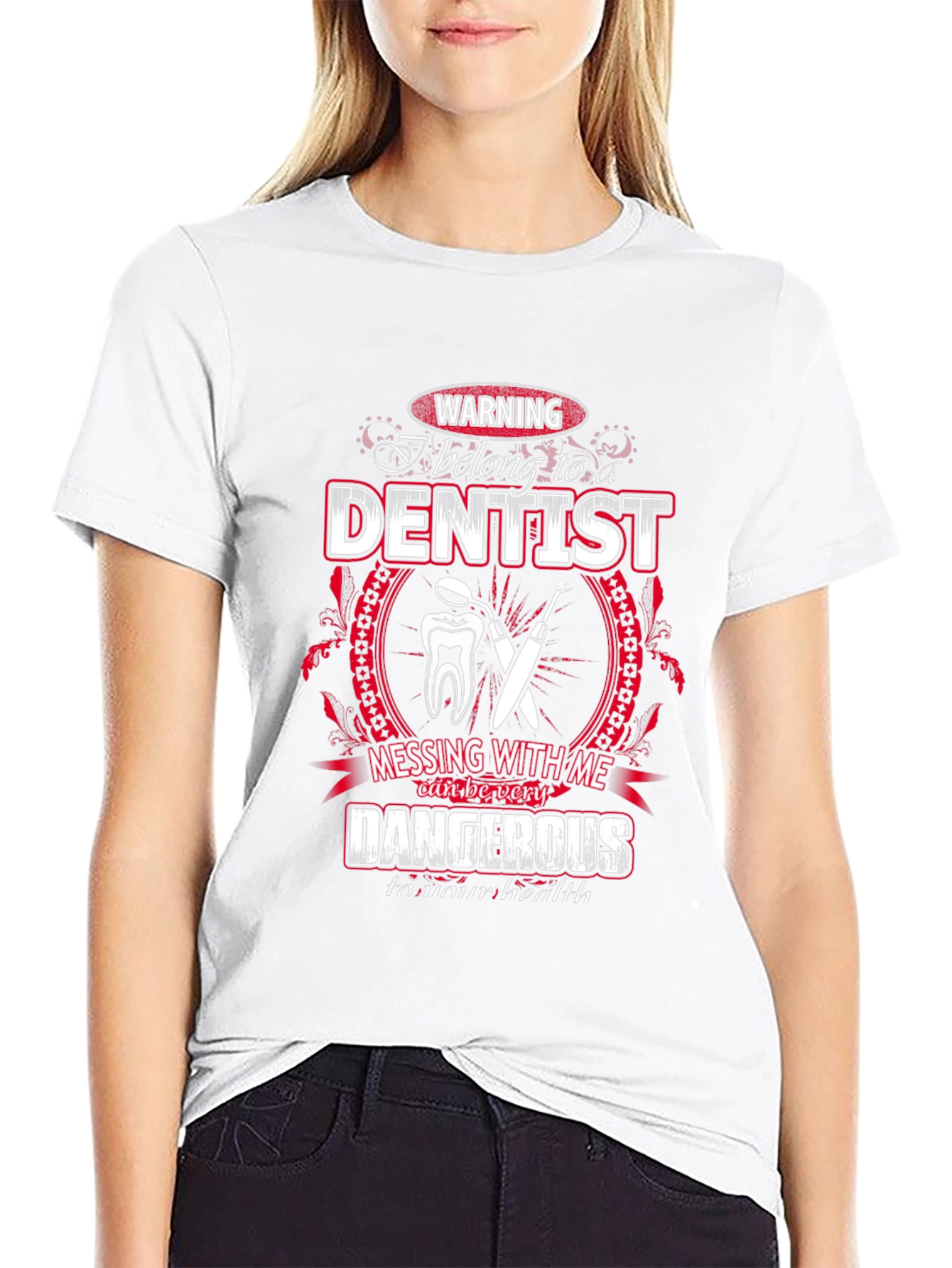 Warning Dentist T-Shirt - Funny Dental Gift