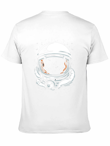 Astronaut Helmet Graphic Tee - Space Explorer T-Shirt