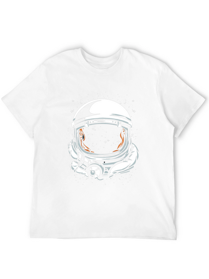 Astronaut Helmet Graphic Tee - Space Explorer T-Shirt