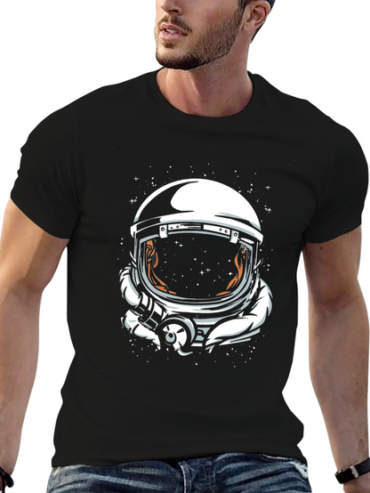 Astronaut Helmet Graphic Tee - Space Explorer T-Shirt