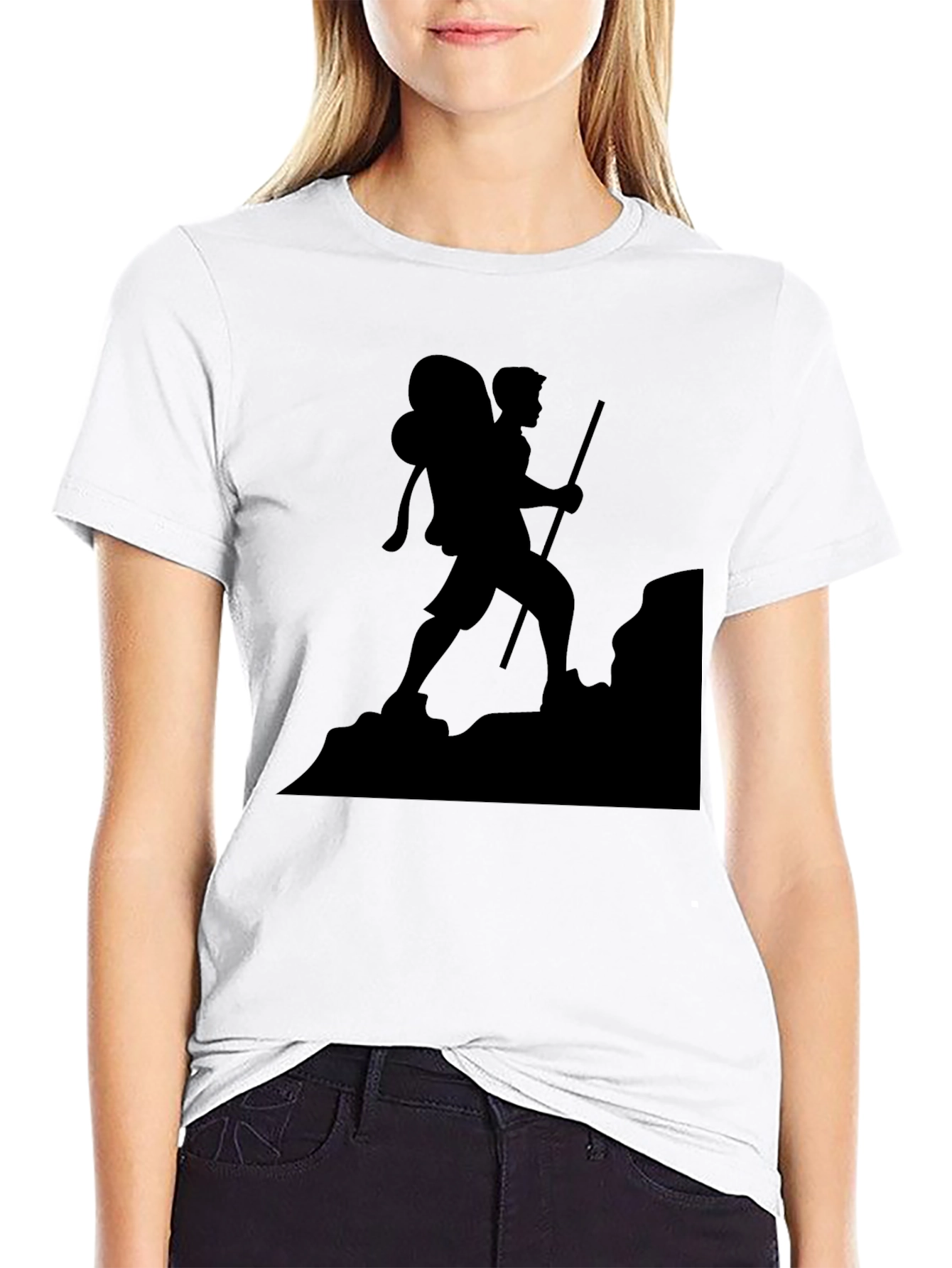 Black Hiking Silhouette T-Shirt