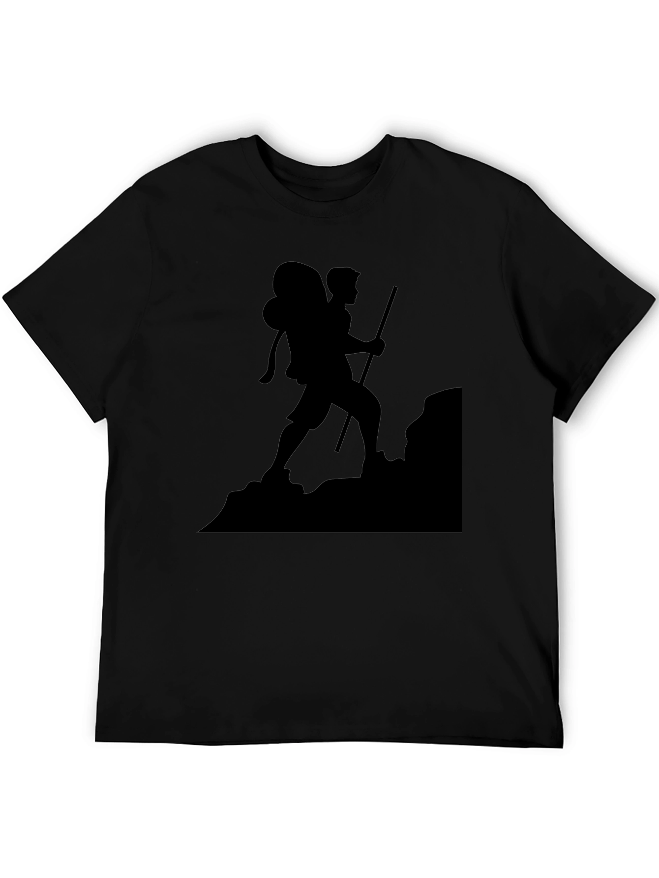 Black Hiking Silhouette T-Shirt
