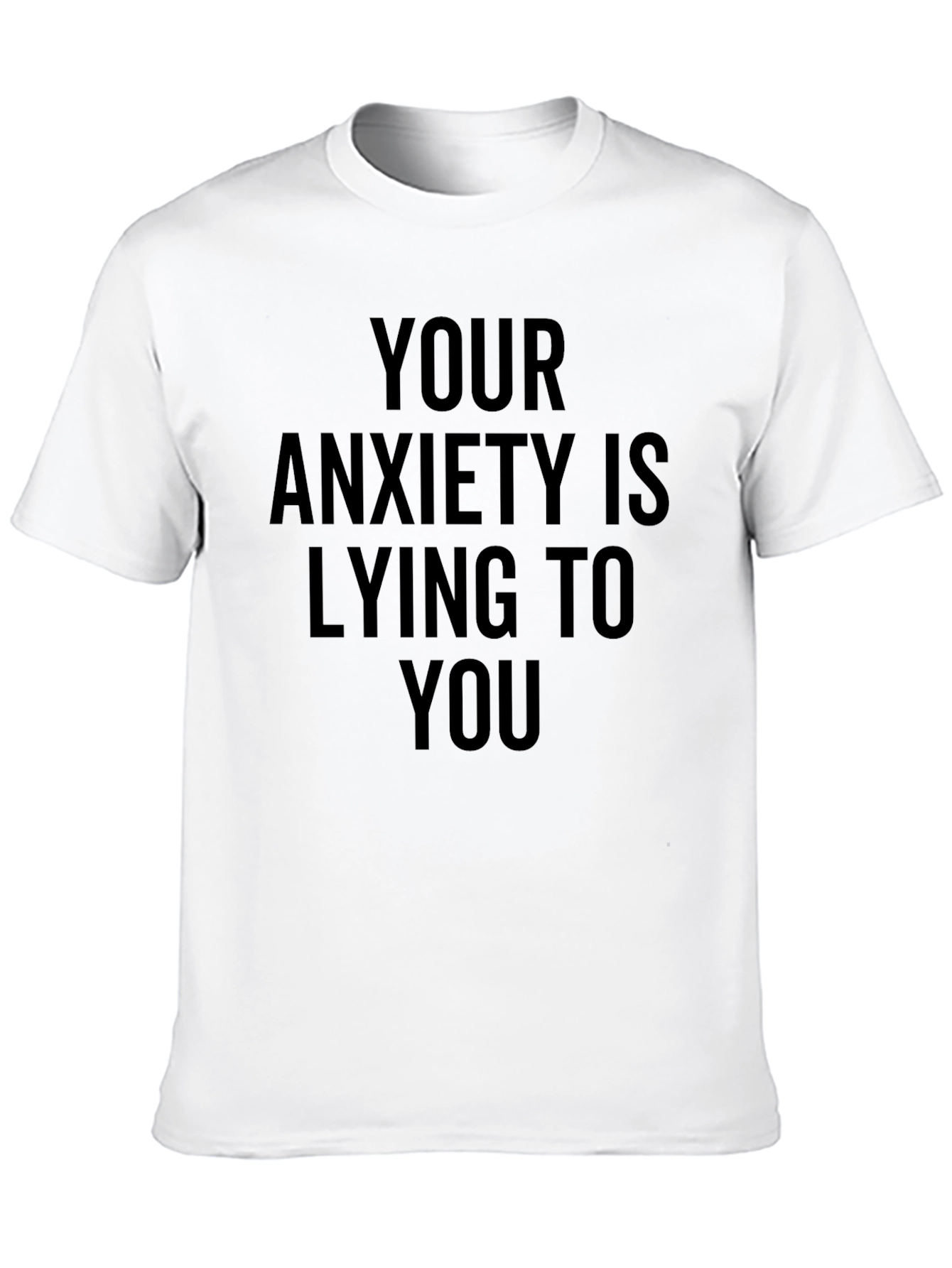 Anxiety Awareness Graphic Tee - Black Cotton T-Shirt
