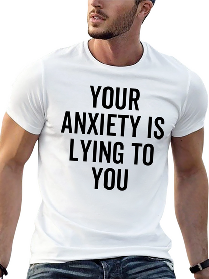 Anxiety Awareness Graphic Tee - Black Cotton T-Shirt