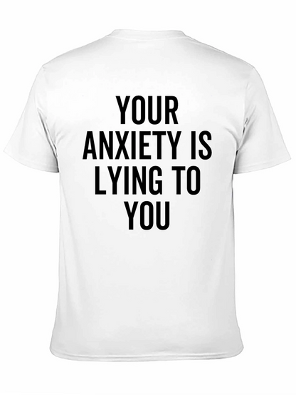 Anxiety Awareness Graphic Tee - Black Cotton T-Shirt