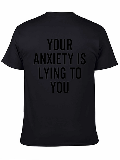 Anxiety Awareness Graphic Tee - Black Cotton T-Shirt