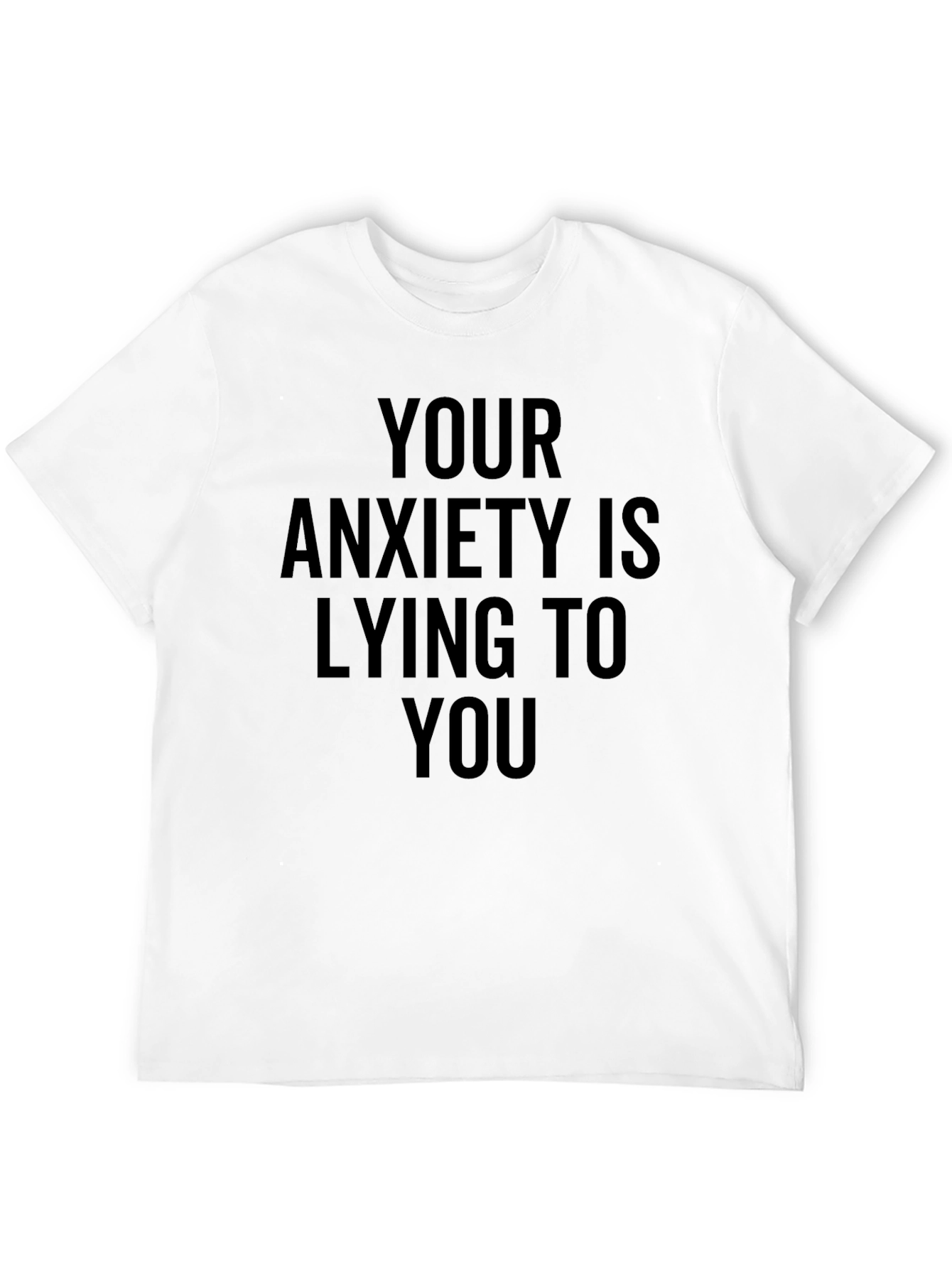 Anxiety Awareness Graphic Tee - Black Cotton T-Shirt