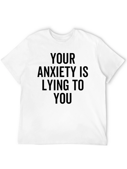Anxiety Awareness Graphic Tee - Black Cotton T-Shirt