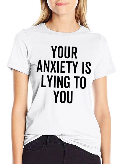 Anxiety Awareness Graphic Tee - Black Cotton T-Shirt
