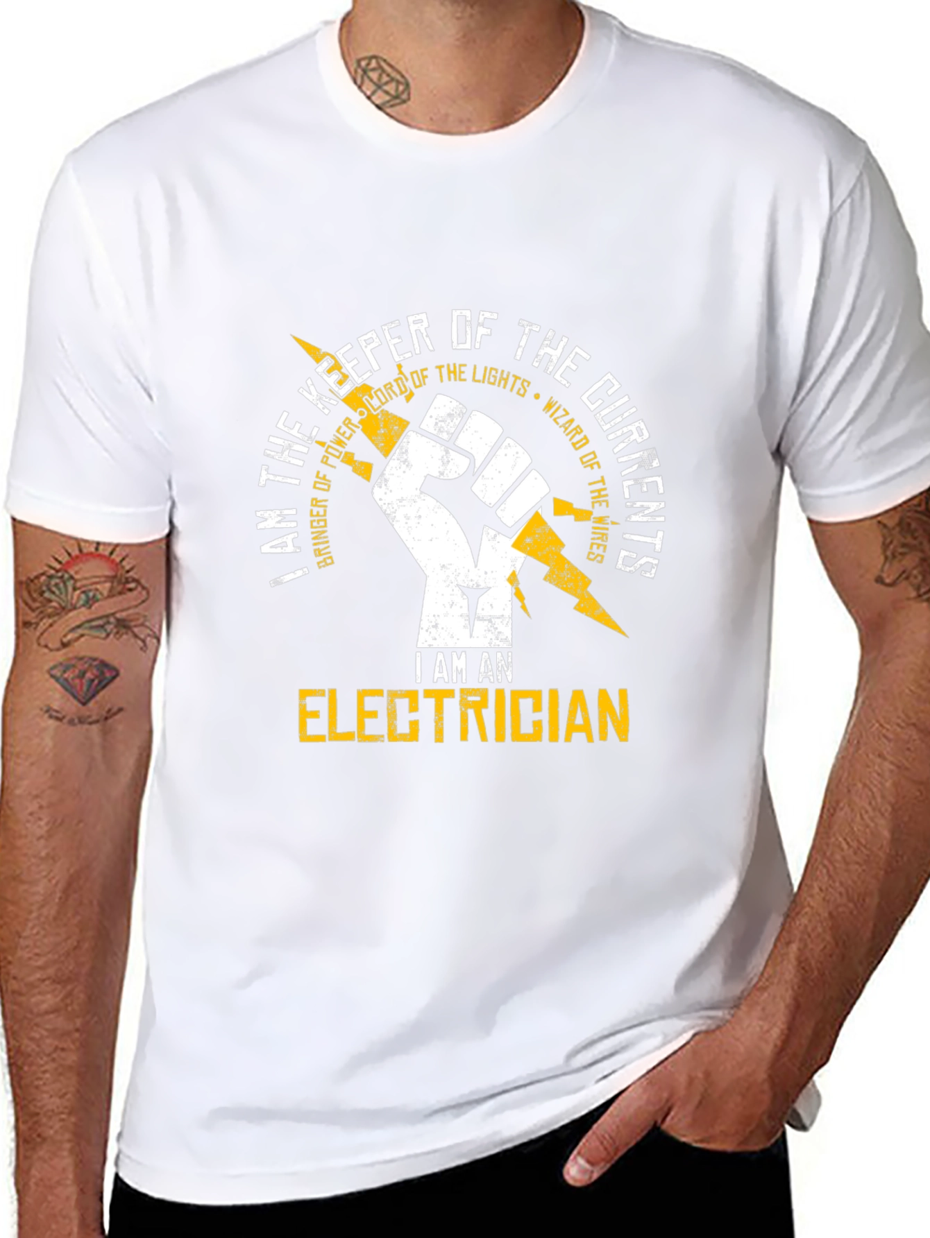 Electrician T-Shirt - Keeper of the Currents Design
