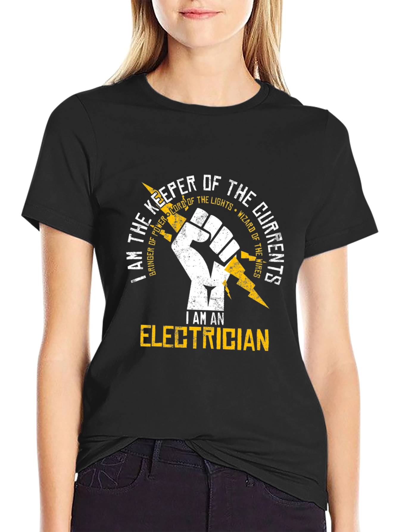 Electrician T-Shirt - Keeper of the Currents Design