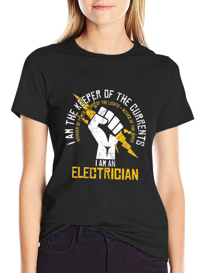 Electrician T-Shirt - Keeper of the Currents Design