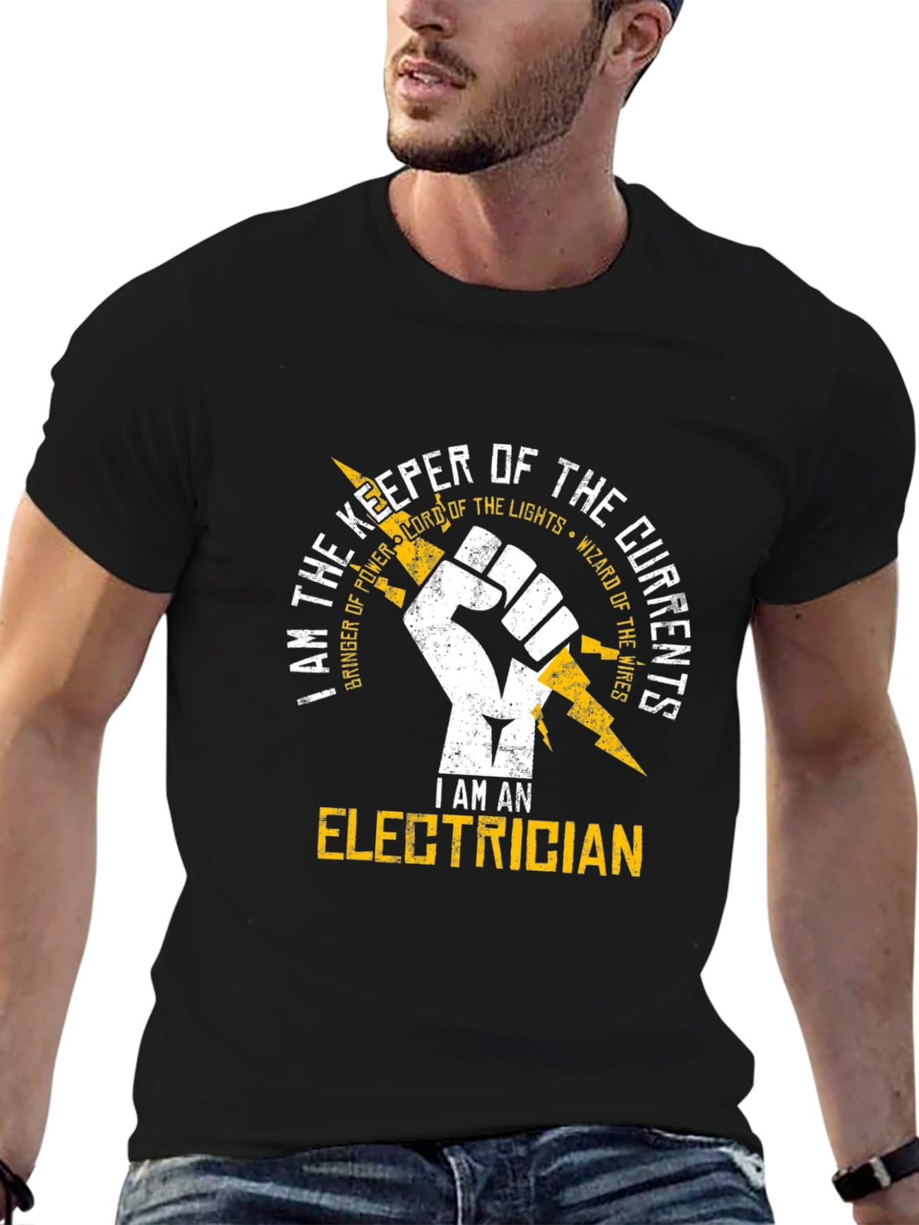 Electrician T-Shirt - Keeper of the Currents Design