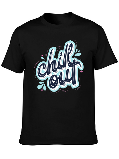 Chill Out Graphic Black T-Shirt