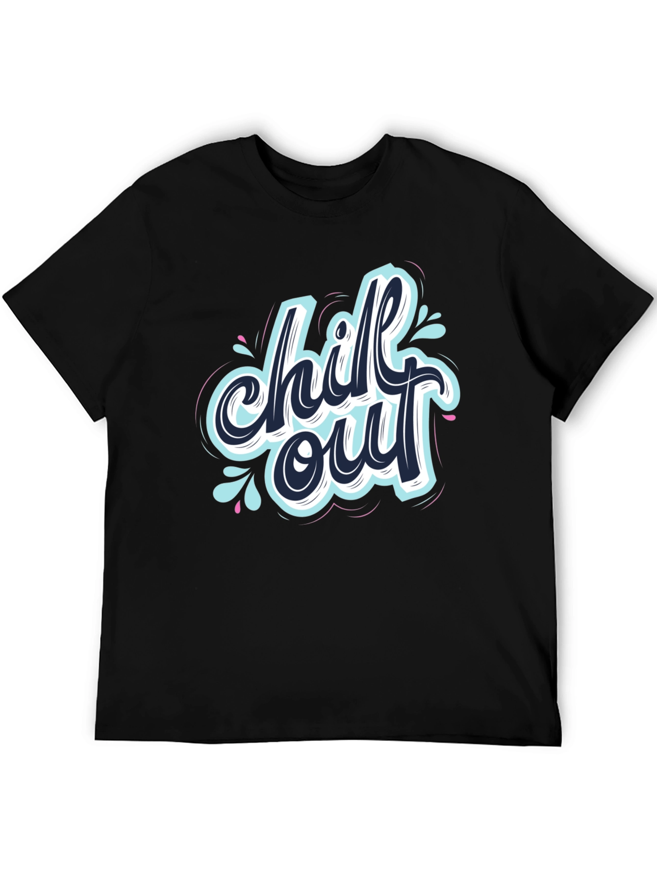 Chill Out Graphic Black T-Shirt