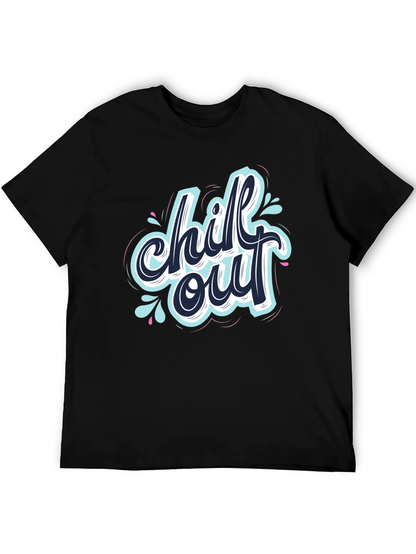 Chill Out Graphic Black T-Shirt