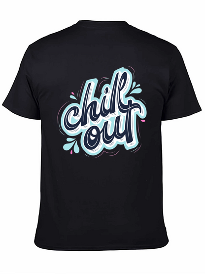 Chill Out Graphic Black T-Shirt