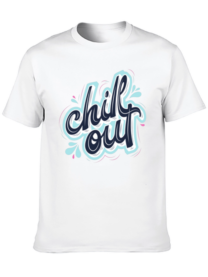 Chill Out Graphic Black T-Shirt