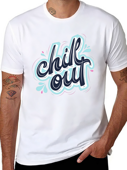 Chill Out Graphic Black T-Shirt