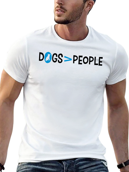 Dogs are Better T-Shirt: Black Cotton Casual Tee