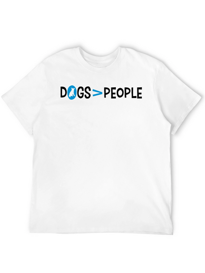 Dogs are Better T-Shirt: Black Cotton Casual Tee