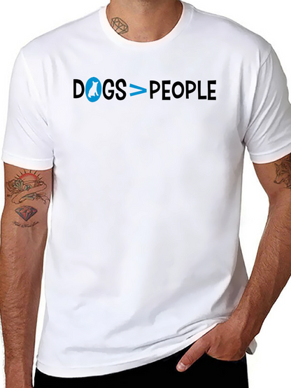 Dogs are Better T-Shirt: Black Cotton Casual Tee