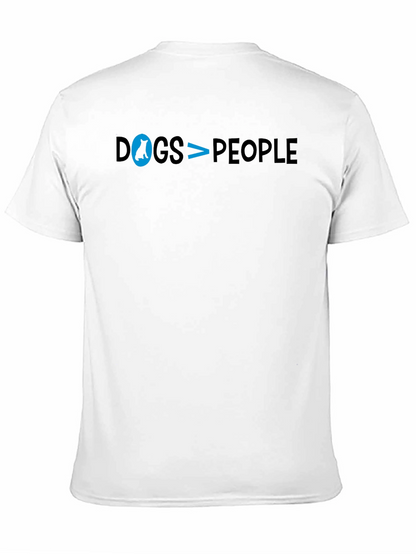 Dogs are Better T-Shirt: Black Cotton Casual Tee
