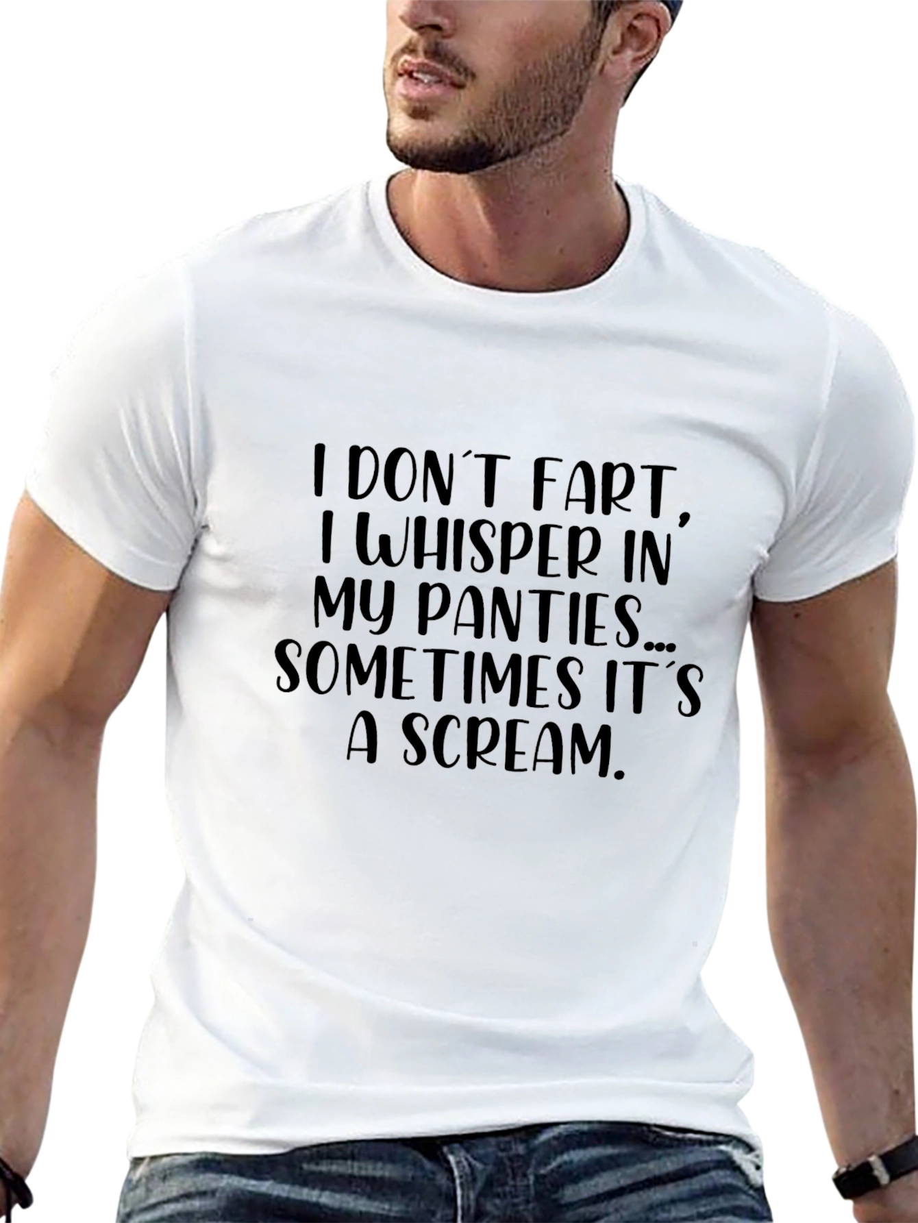 I Dont Fart I Whisper Mens Graphic T-Shirt
