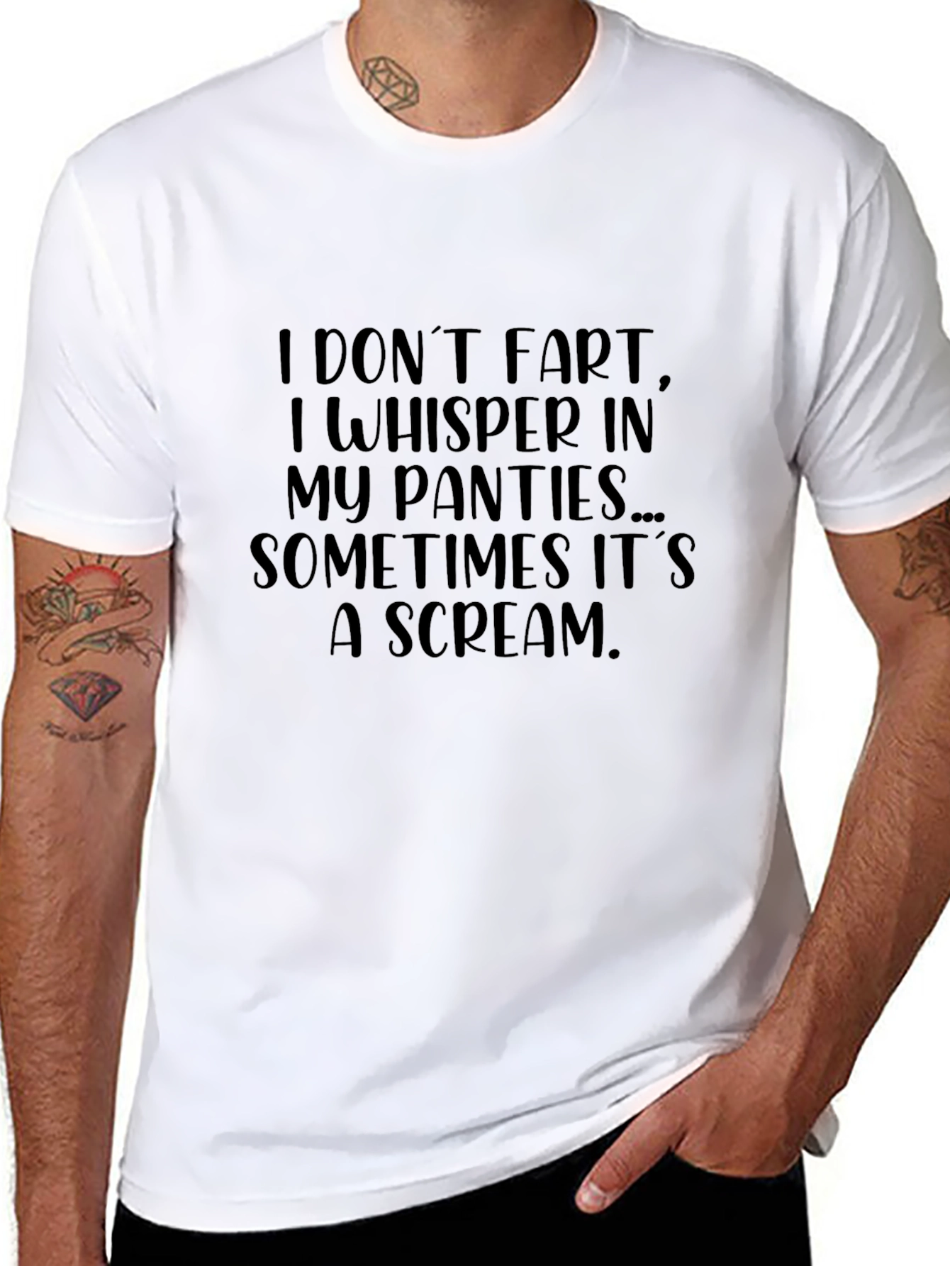 I Dont Fart I Whisper Mens Graphic T-Shirt