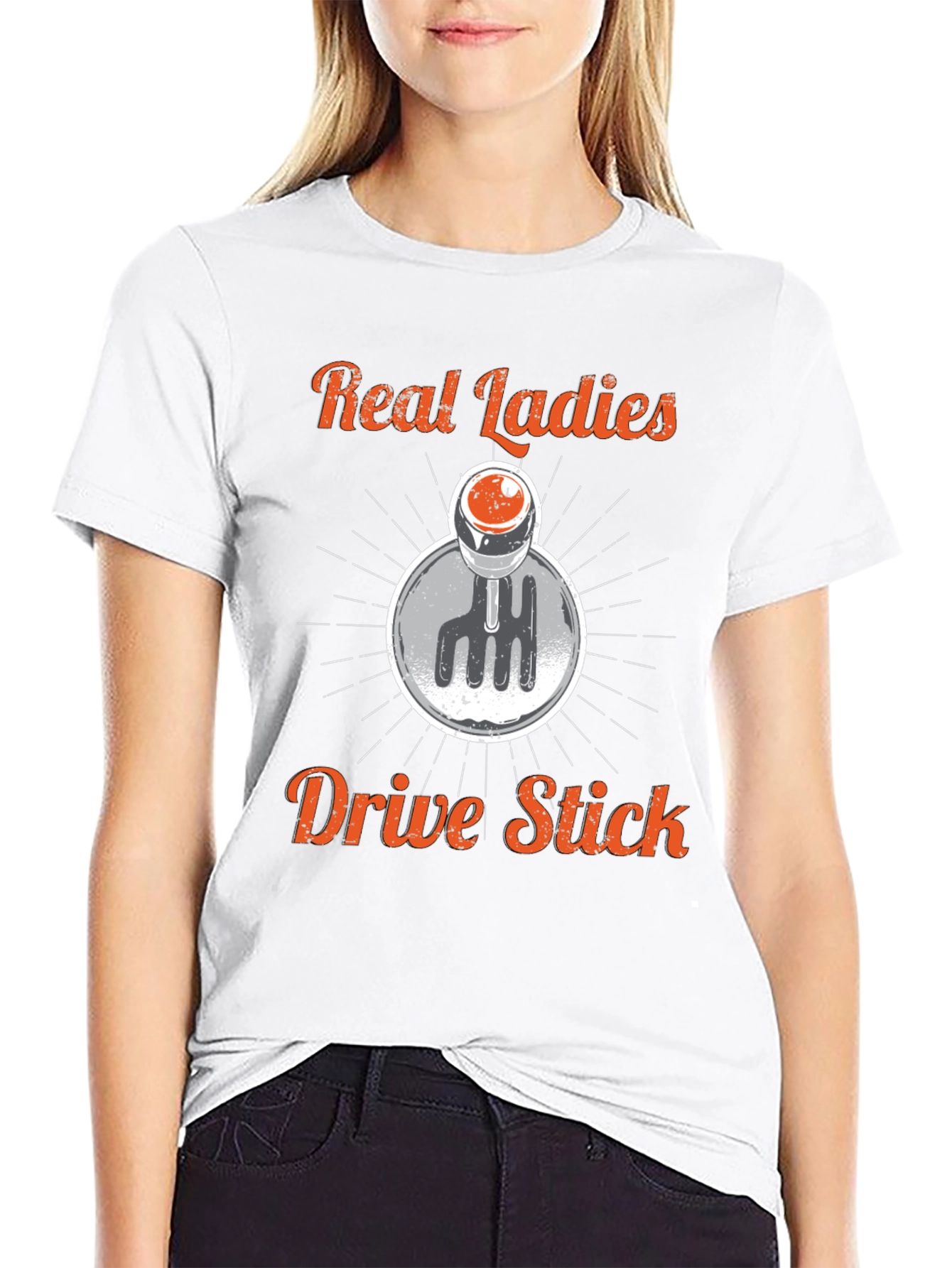 Real Ladies Drive Stick Shift Graphic Tee